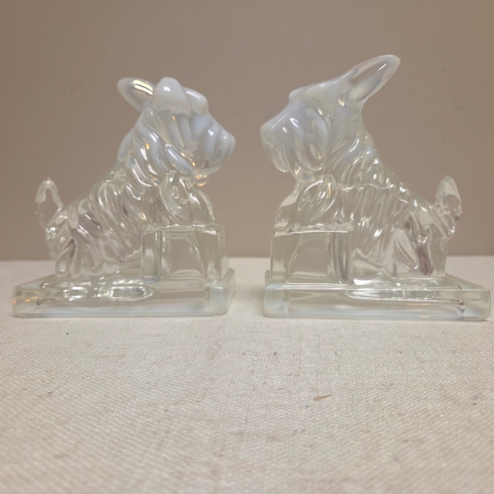 Vintage NCC Cambridge Club Scottie Dog Bookends Pair Scottish Terrier Figurines